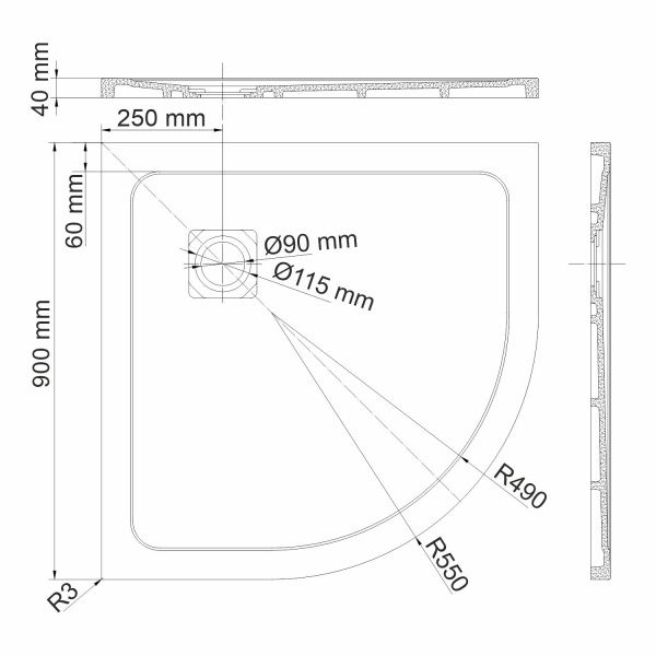 Ниме (Neime) 19T01 Душевой поддон