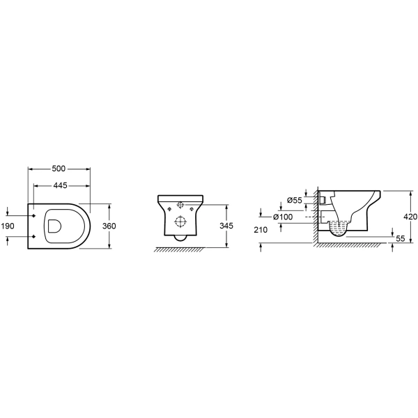 Унитаз подвесной Jacob Delafon Elite EDX112-00 безободковый, с сиденьем микролифт, белый