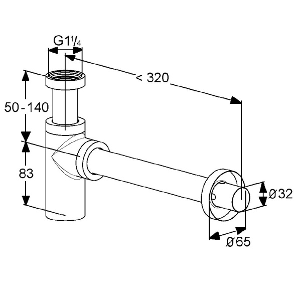 Сифон для раковины Kludi 1002005-00