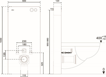 Инсталляция для унитаза Abber AC0107MW белая