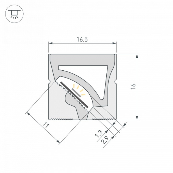 Профиль накладной гибкий Arlight WPH-FLEX 059568