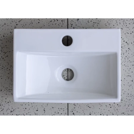Раковина CeramaLux 9135/1 36x25 см, рукомойник, белый