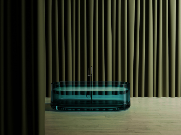 Прозрачная ванна Abber Kristall 170 AT9708Aquamarin бирюзовый