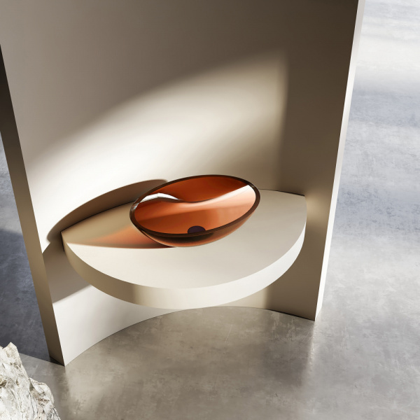 Раковина Abber Kristall AT2802Opal красная