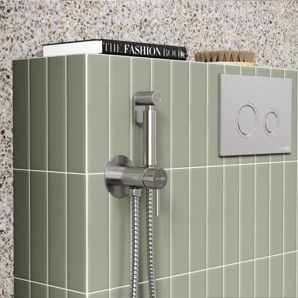 Смеситель для душа с гигиенической лейкой WasserKRAFT A70338 сталь