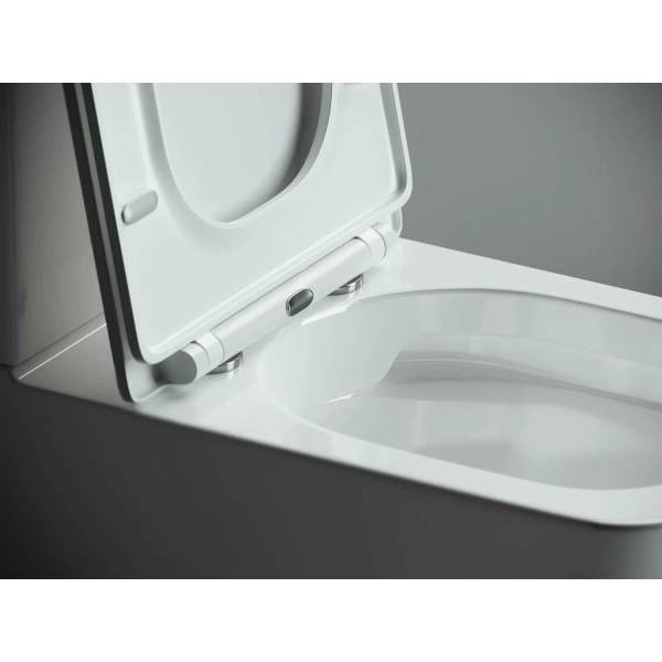 Чаша напольного безободкового унитаза с сиденьем микролифт Ceramica Nova Cubic CN1803-B