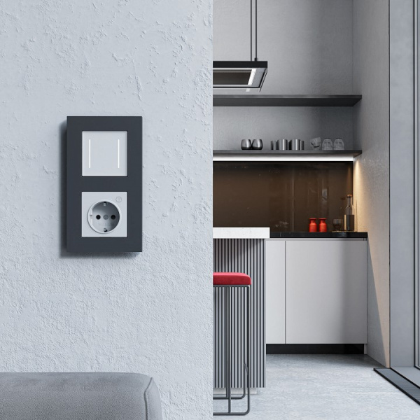 Выключатель сенсорый двухклавишный с подсветкой и функцией Wi-Fi без рамки Werkel белый W4523001