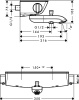 Смеситель для ванны hansgrohe Ecostat 13141400