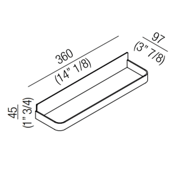 Полотенцедержатель Agape Memory AMEM857A сталь