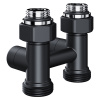Узел нижнего подключения Royal Thermo Design прямой 1/2"х3/4" EK (черный)