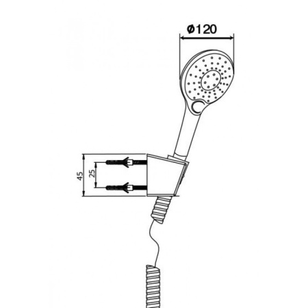 Душевая лейка Paini Bergamo R BRCR131R