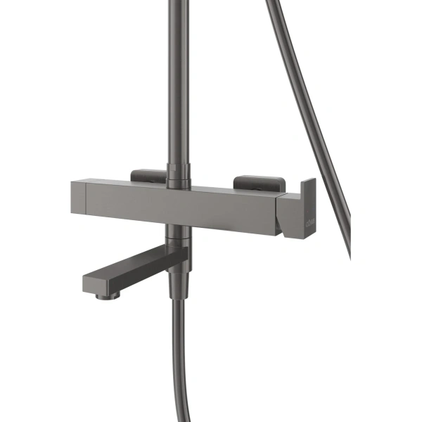 Душевая система Cezares Slider SLIDER-CVD-GM 267x193 см, со смесителем, оружейная сталь матовый