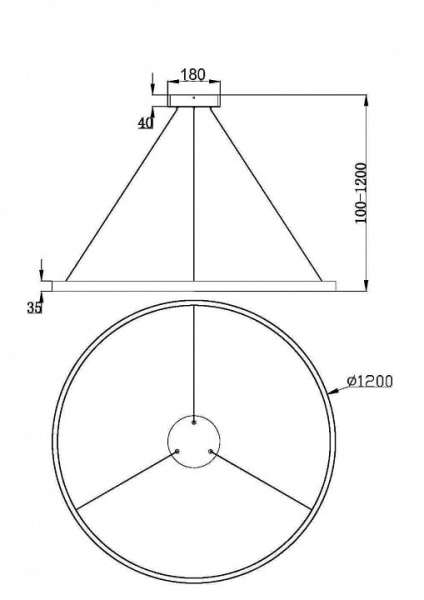 Подвесной светильник Maytoni Rim MOD058PL-L65B3K