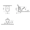 Унитаз подвесной Vitra S20 7741B003-0075 безободковый, белый