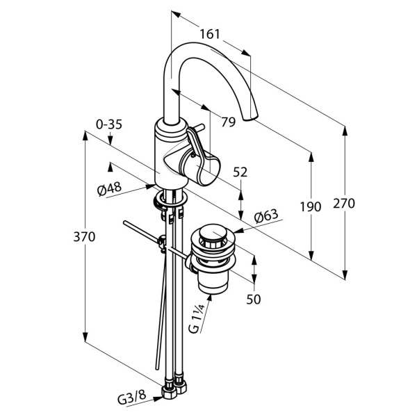 Смеситель для раковины Kludi Bingo Star 420230578