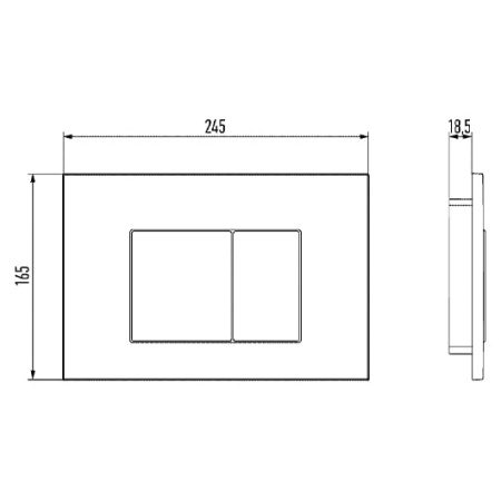 Клавиша смыва Jacob Delafon E38065-00 белая