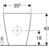 Чаша напольного унитаза Geberit iCon Square 200920000