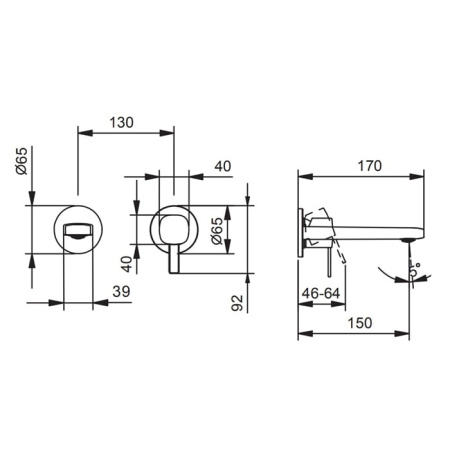 Смеситель для раковины Fantini Lame 24 02 M109B