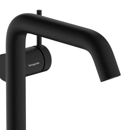 Смеситель для раковины hansgrohe Tecturis S 73370670 с донным клапаном черный матовый
