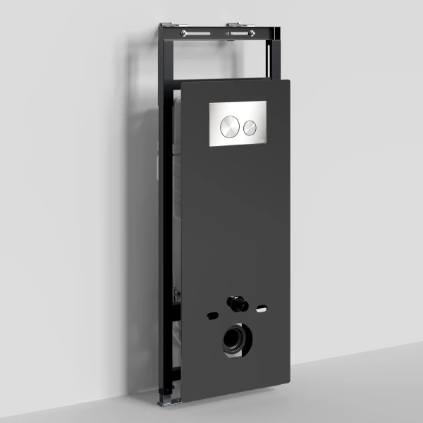 Инсталляция для унитаза WasserKRAFT Salm 27 27TLT.010.ME.BL.BN02 с кнопкой смыва, никель