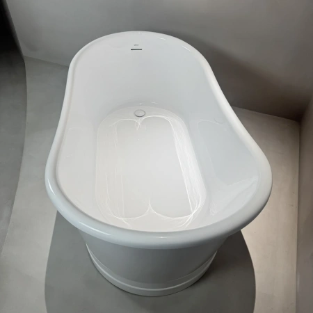 Акриловая ванна Abber AB9514 167,6x87 см, отдельностоящая, белый