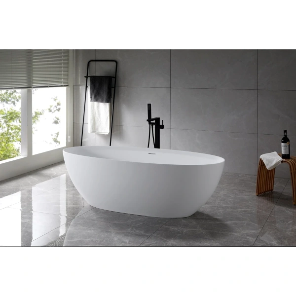 Ванна из литьевого мрамора Vincea Solid Surface VBT-4S01MW 170x76 см, отдельностоящая, белый матовый