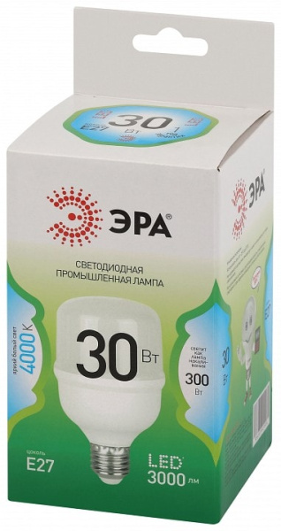 Лампа светодиодная Эра Green Line E27 30Вт 4000K LED POWER T70-30W-840-E27 GL