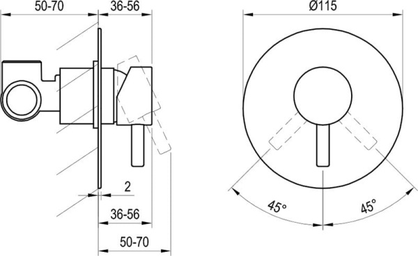 Смеситель для душа Ravak Espirit X070248 белый матовый