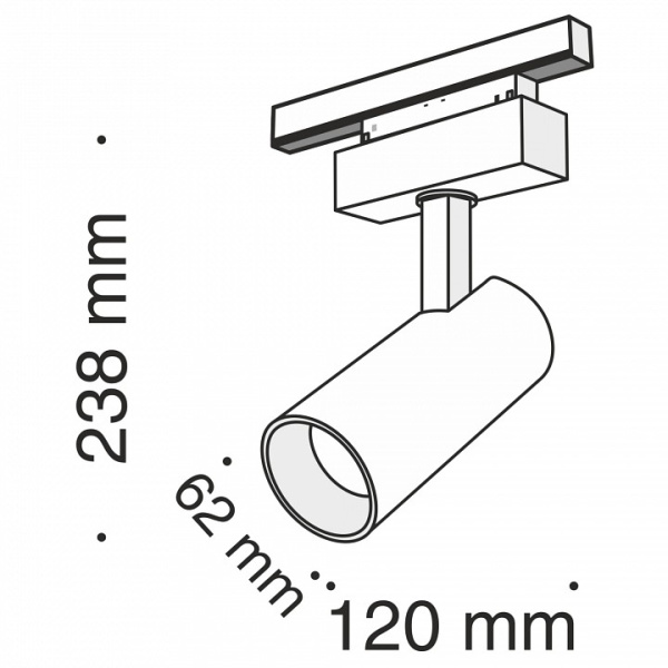 Светильник на штанге Maytoni Technical Фокус TR019-2-15W3K-B