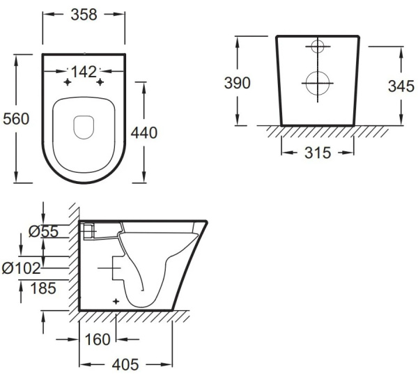 Унитаз Jacob Delafon Rodin+ EDAA102-00
