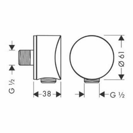 Подключение для шланга hansgrohe 27453000