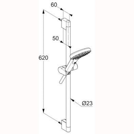 Душевой гарнитур Kludi Dive 6961039-00 черный матовый