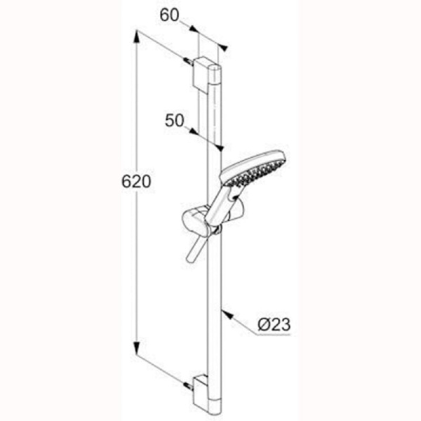 Душевой гарнитур Kludi Dive 6961039-00 черный матовый