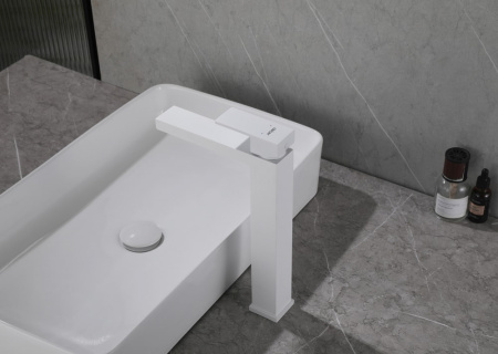 Смеситель для раковины Abber Daheim AF8211W белый матовый