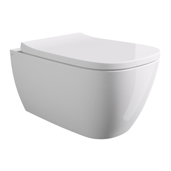 Подвесной унитаз с крышкой и сиденьем Alice Wunder 45000101SET белый глянцевый