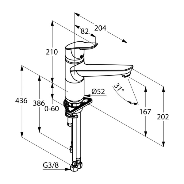Смеситель для кухни Kludi Objekta 325750575