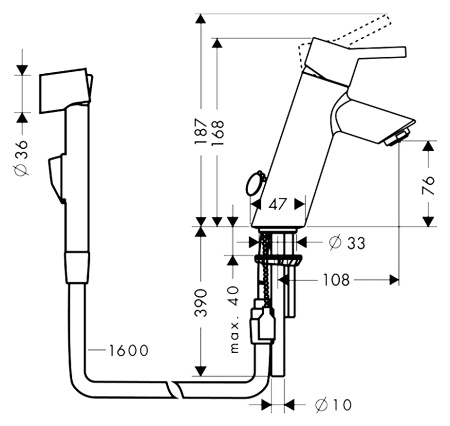 Смеситель для раковины hansgrohe Talis S2 32140000