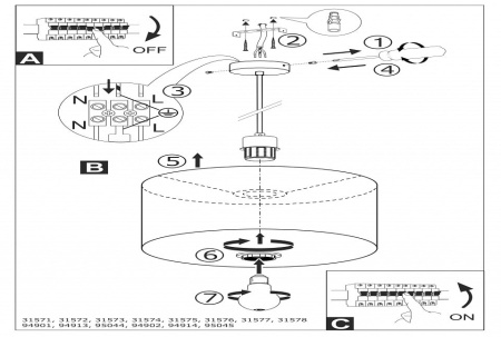 Подвесной светильник Eglo Pasteri 31575