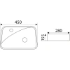 Раковина CeramaLux 9275R 45x28 см R, рукомойник, белый