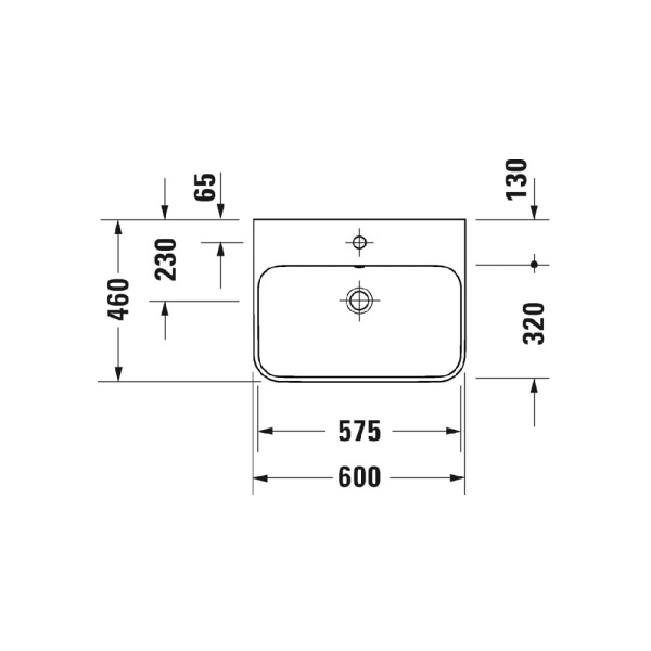 Раковина Duravit Happy D.2 Plus 60 2360601300 антрацит матовый