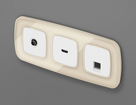 Накладка для ТВ-розетки Ambrella Volt Quant OP1130