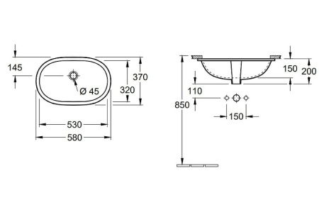 Раковина Villeroy&Boch O'novo 41625001