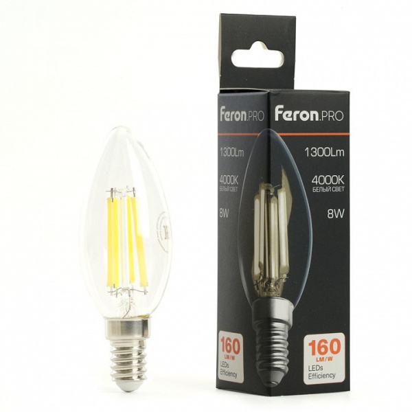 Лампа светодиодная Feron LB-1208 E14 8Вт 4000K 51248
