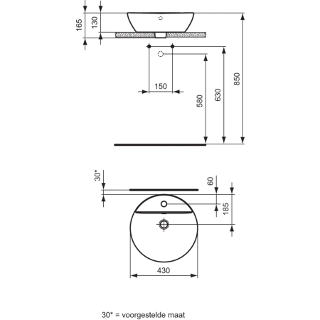 Раковина Ideal Standard Connect Sphere E804001
