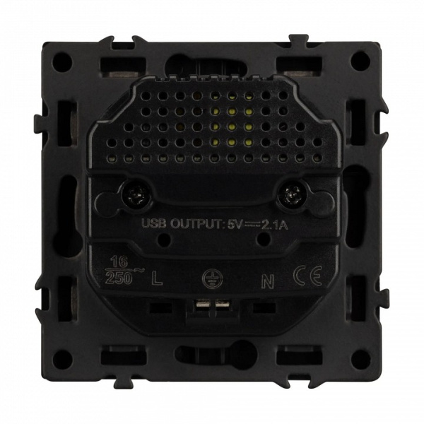 Розетка с заземлением и 2хUSB type A, без рамки Arlight SCT 054291