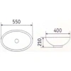 Раковина CeramaLux 561 55x40 см, встраиваемая снизу, белый