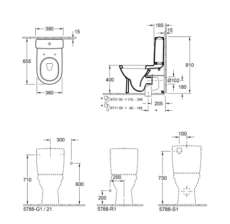 Бачок для унитаза Villeroy&Boch O.Novo 5788S101