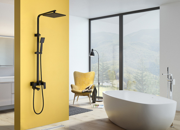 Душевая стойка Abber Daheim AF8216BL черный матовый