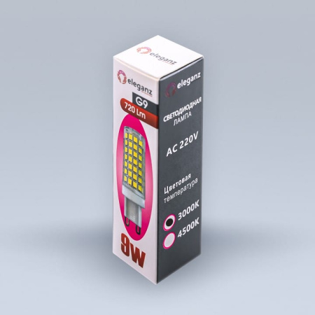 Лампа светодиодная Eleganz  G9 9Вт 3000K 1310
