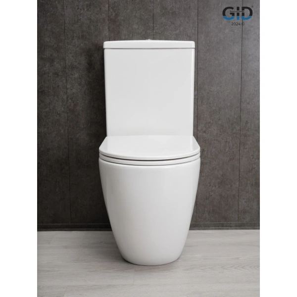 Унитаз-компакт GID Tn2188 безободковый, с сиденьем микролифт, белый